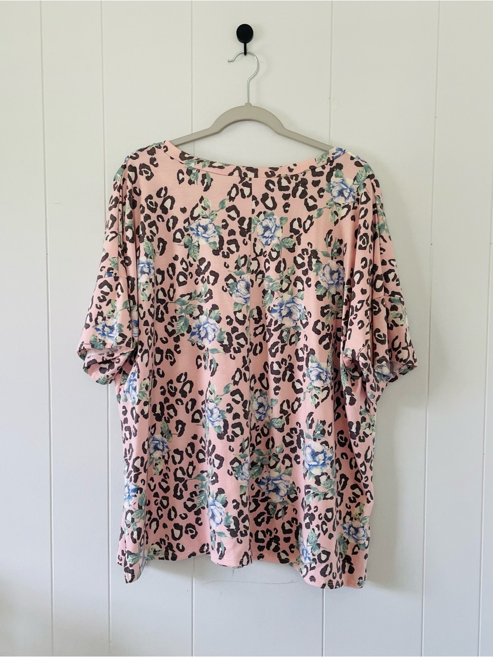 Sew In Love Pink Floral & Leopard Scoop Neck Tee - Picture 8 of 10